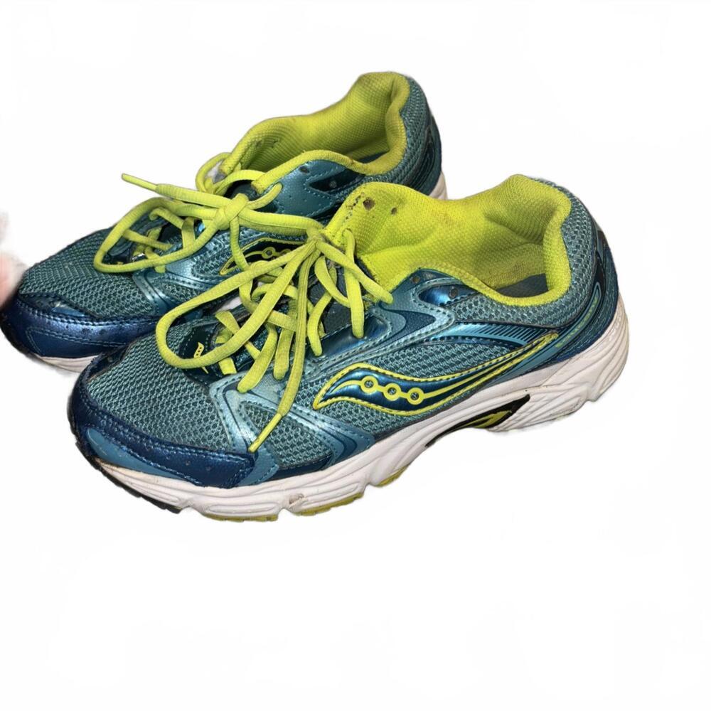 Saucony Run Anywhere Trail Running Shoes WOMEN'S Size 8.5 grid green and yellow